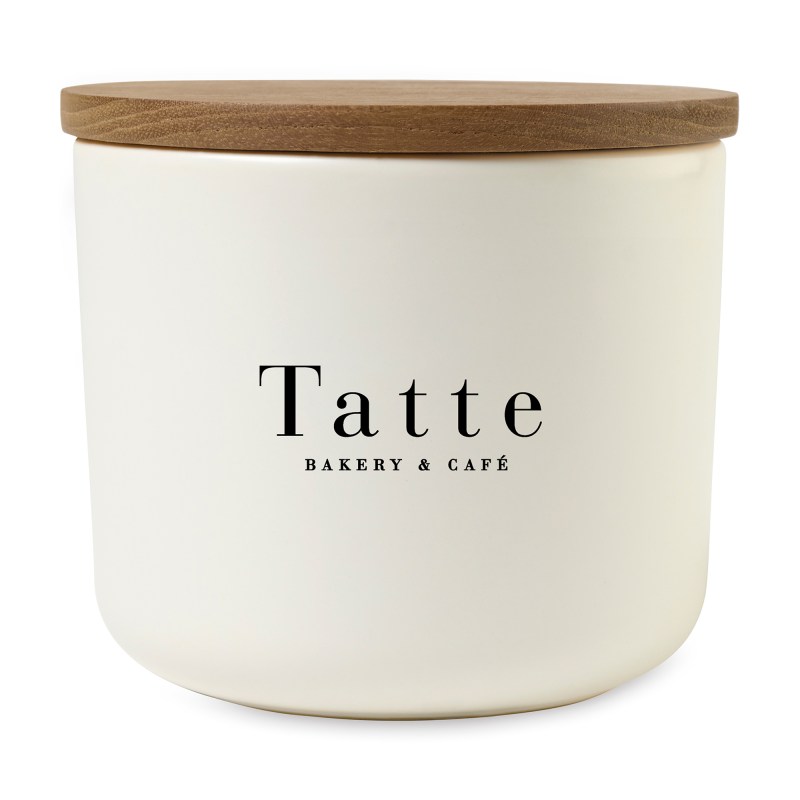 Be Home® Brampton Stoneware Container - Medium - White 1 Be Home® Brampton Stoneware Container - Medium - White 1