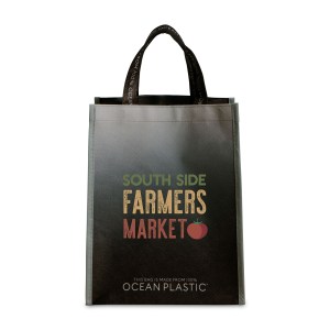 Out of the Ocean® Reusable Lunch Shopper - Black 1 Out of the Ocean® Reusable Lunch Shopper - Black 1
