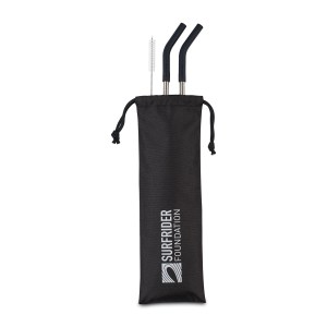 Aviana™ Poppy 2-Pack Stainless Straw Set - Black 1 Aviana™ Poppy 2-Pack Stainless Straw Set - Black 1