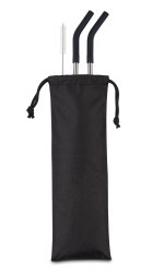 Aviana™ Poppy 2-Pack Stainless Straw Set - Black 2 Aviana™ Poppy 2-Pack Stainless Straw Set - Black 2