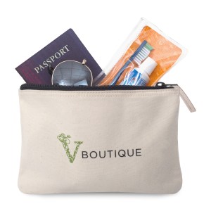 Avery Cotton Zippered Pouch - Natural 1 Avery Cotton Zippered Pouch - Natural 1