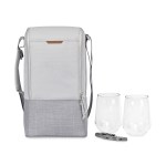 Parkview Recycled rPET Insulated Wine-to-Go Carry Tote - Greystone 2 Parkview Recycled rPET Insulated Wine-to-Go Carry Tote - Greystone 2