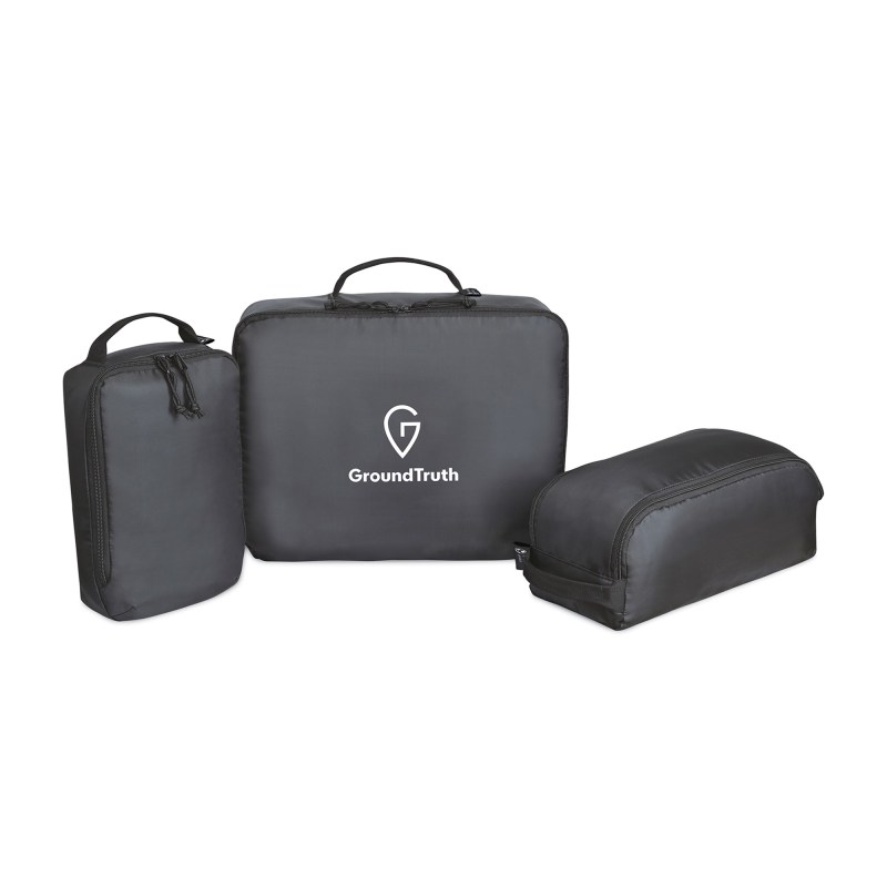 Renew AWARE™ rPET 3 Piece Packing Cube Set - Black 1 Renew AWARE™ rPET 3 Piece Packing Cube Set - Black 1