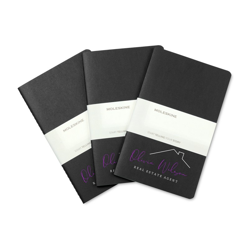 Moleskine Pocket Cahier 3-Pack - Black 1 Moleskine Pocket Cahier 3-Pack - Black 1