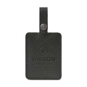 Samsonite Leather Bag Tag - Black 1 Samsonite Leather Bag Tag - Black 1