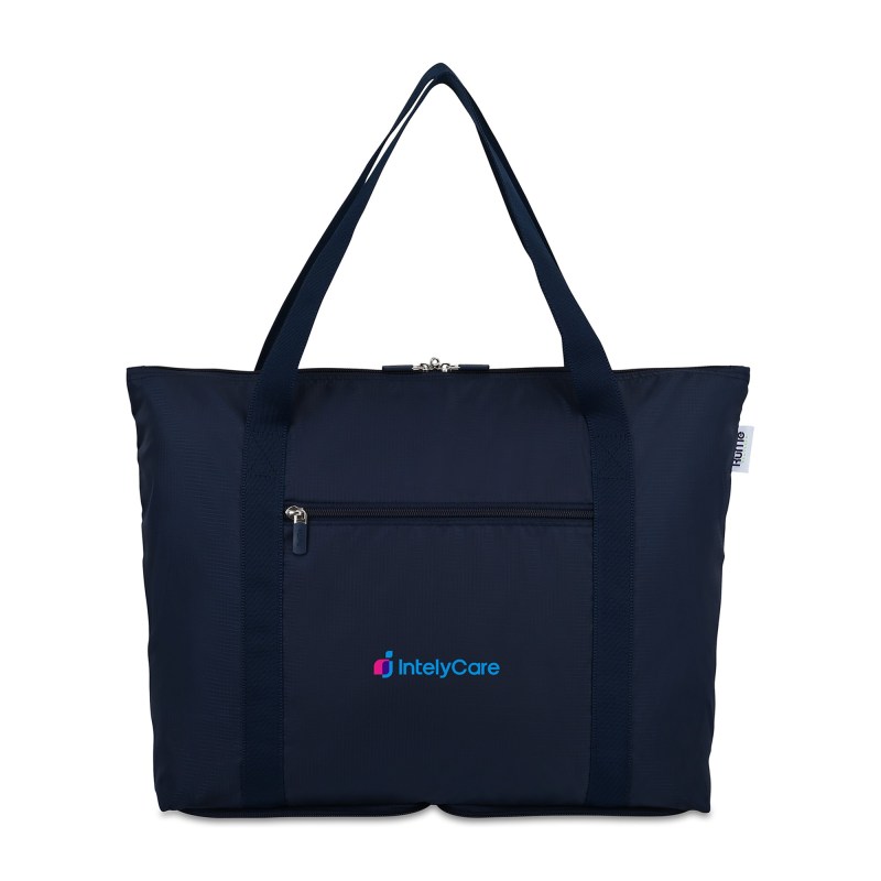 RuMe Recycled Ripstop rPET cFold Travel Tote - Navy 1 RuMe Recycled Ripstop rPET cFold Travel Tote - Navy 1