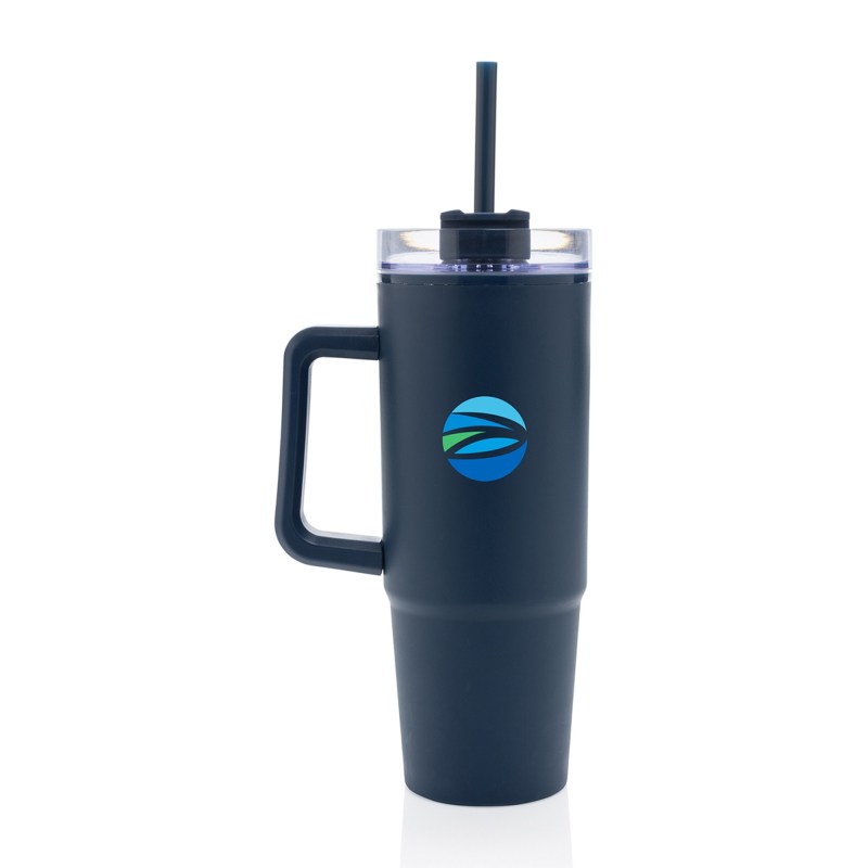Tana Plastic Tumbler with Handle 900ML - Navy 1 Tana Plastic Tumbler with Handle 900ML - Navy 1