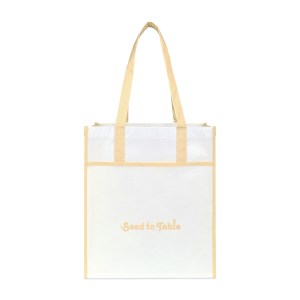 Harlow Laminated Recycled Non-Woven Shopper - Oatmeal 1 Harlow Laminated Recycled Non-Woven Shopper - Oatmeal 1