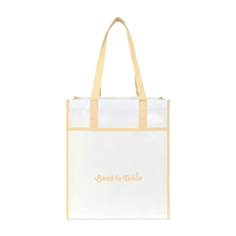 Harlow Laminated Recycled Shopper - Oatmeal 1 Harlow Laminated Recycled Shopper - Oatmeal 1