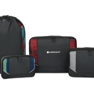 American Tourister Zoom Turbo rPET 4 Piece Packing Cube Set - Black 1 American Tourister Zoom Turbo rPET 4 Piece Packing Cube Set - Black 1