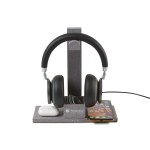 Truman Dual Wireless Charger and Headphone Stand - Medium Grey Heather 1 Truman Dual Wireless Charger and Headphone Stand - Medium Grey Heather 1