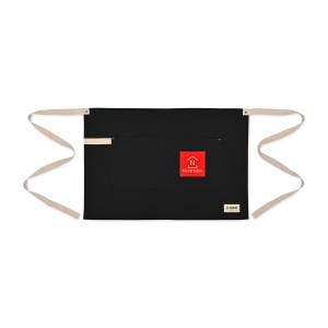 La Cuisine Recycled Cotton Bistro Apron - AWARE - Black 1 La Cuisine Recycled Cotton Bistro Apron - AWARE - Black 1
