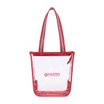Sigma Clear Zippered Tote - Red 1 Sigma Clear Zippered Tote - Red 1