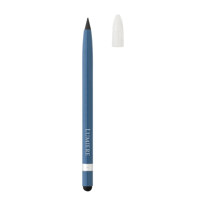 Aluminum Inkless Pen with Eraser - Blue 1 Aluminum Inkless Pen with Eraser - Blue 1