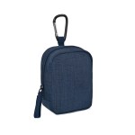 Fletcher Recycled rPET Mini Pouch Bag Charm - Navy Heather - Alternate Fletcher Recycled rPET Mini Pouch Bag Charm - Navy Heather - Alternate