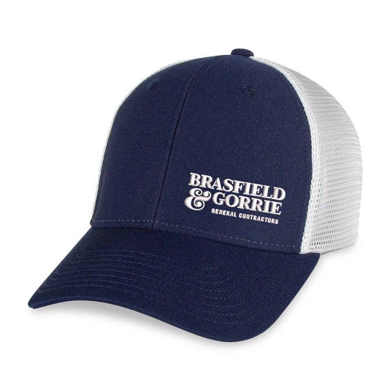 Merrimack Hat Co. Casey Performance Trucker - Navy-White 1 Merrimack Hat Co. Casey Performance Trucker - Navy-White 1