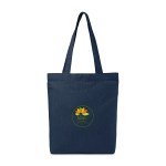 AWARE™ Recycled Cotton Gusset Bottom Tote - Indigo Denim 1 AWARE™ Recycled Cotton Gusset Bottom Tote - Indigo Denim 1