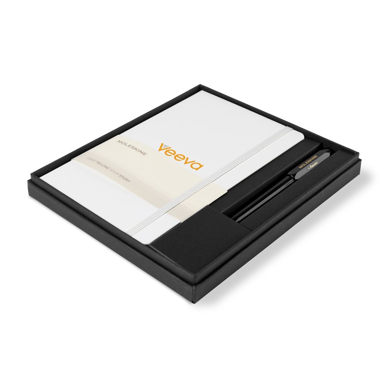 Moleskine® Large Notebook and Kaweco Pen Gift Set - White 1 Moleskine® Large Notebook and Kaweco Pen Gift Set - White 1