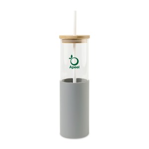 Aviana™ Journey Glass Tumbler with Straw - 20 Oz - Dove Grey 1 Aviana™ Journey Glass Tumbler with Straw - 20 Oz - Dove Grey 1
