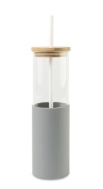 Aviana Journey Glass Tumbler with Straw - 20 Oz - Dove Grey 2 Aviana Journey Glass Tumbler with Straw - 20 Oz - Dove Grey 2