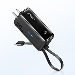 Anker 3-in-1 Power Bank (30W, Fusion, Built-In USB-C Cable) - Black 1 Anker 3-in-1 Power Bank (30W, Fusion, Built-In USB-C Cable) - Black 1