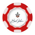 Ahead Poker Chip with Ball Marker - Red-White 1 Ahead Poker Chip with Ball Marker - Red-White 1