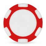 Ahead Poker Chip with Ball Marker - Red-White - Alternate Ahead Poker Chip with Ball Marker - Red-White - Alternate