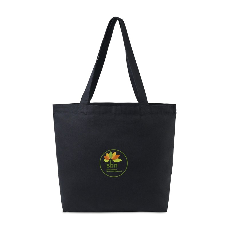 AWARE™ Recycled Cotton Shopper Tote with Interior Zip Pocket - Black 1 AWARE™ Recycled Cotton Shopper Tote with Interior Zip Pocket - Black 1