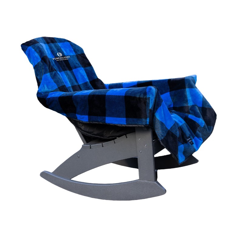 City Bonfires The Chair Blanket - Blue Plaid 1 City Bonfires The Chair Blanket - Blue Plaid 1