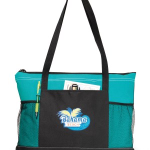 Select Zippered Tote - Turquoise 1 Select Zippered Tote - Turquoise 1