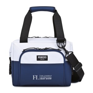 Igloo Seadrift Snap Down 12 Can Cooler - Navy-White 1 Igloo Seadrift Snap Down 12 Can Cooler - Navy-White 1
