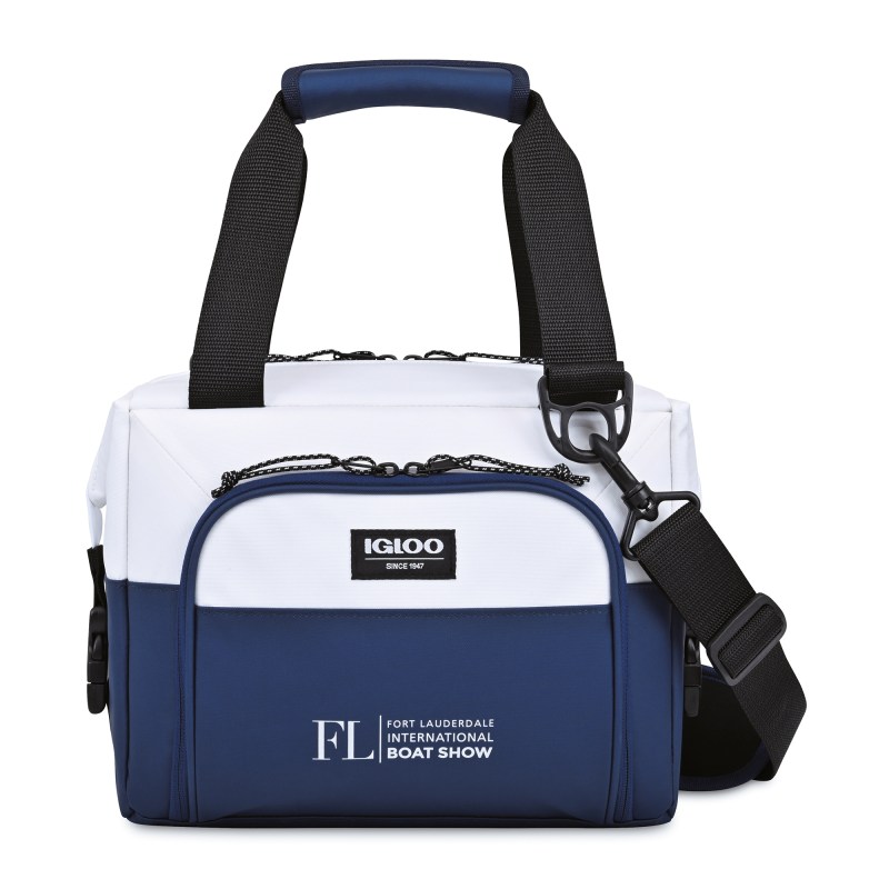 Igloo Seadrift Snap Down 12 Can Cooler - Navy-White 1 Igloo Seadrift Snap Down 12 Can Cooler - Navy-White 1