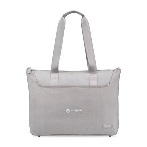 Travis & Wells Lennox Recycled Nylon Laptop Tote - Taupe 1 Travis & Wells Lennox Recycled Nylon Laptop Tote - Taupe 1