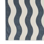 Slowtide® Stripe Pocket Beach Towel - Grey - Alternate Slowtide® Stripe Pocket Beach Towel - Grey - Alternate