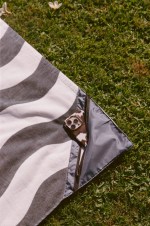 Slowtide® Stripe Pocket Beach Towel - Grey - Alternate Slowtide® Stripe Pocket Beach Towel - Grey - Alternate