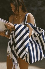 Slowtide® Cabana Terry Tote - Blue - Alternate Slowtide® Cabana Terry Tote - Blue - Alternate