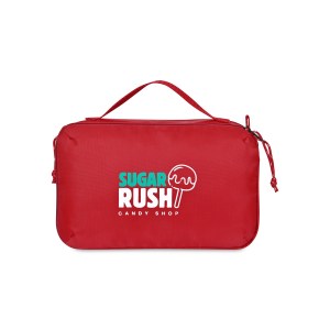 Parker Recycled rPET Dual Zippered Pouch - Red 1 Parker Recycled rPET Dual Zippered Pouch - Red 1