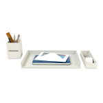 Easton 3 Piece Desktop Organizer Set - Light Grey 1 Easton 3 Piece Desktop Organizer Set - Light Grey 1