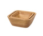 La Cuisine Nesting Snack Bowl Set - Wood 2 La Cuisine Nesting Snack Bowl Set - Wood 2