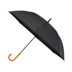 Elements 50" Recycled rPET Auto Open Hospitality Umbrella - Black 2 Elements 50" Recycled rPET Auto Open Hospitality Umbrella - Black 2
