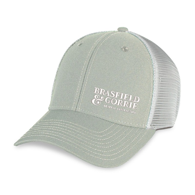 Merrimack Hat Co.® Casey Performance Trucker - Grey-White 1 Merrimack Hat Co.® Casey Performance Trucker - Grey-White 1