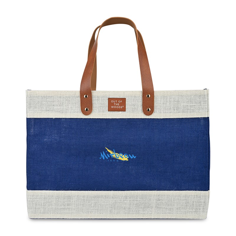 Out of the Woods® Jute Market Tote - Navy Blue 1 Out of the Woods® Jute Market Tote - Navy Blue 1