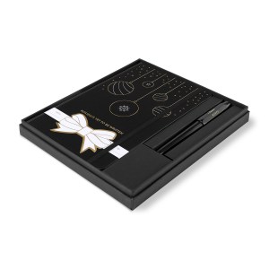Moleskine® Hard Cover Holiday Notebook and Kaweco Pen Gift Set - Black 1 Moleskine® Hard Cover Holiday Notebook and Kaweco Pen Gift Set - Black 1
