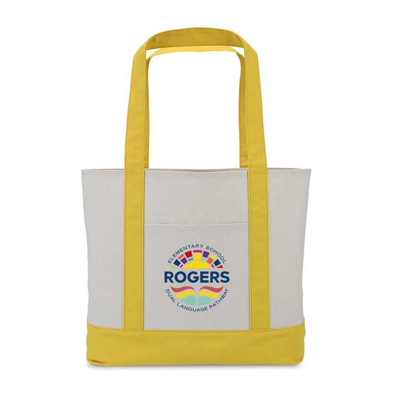 Large Canvas Tote - Yellow 1 Large Canvas Tote - Yellow 1