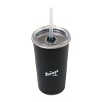 Arlo Classics Stainless Steel Tumbler with Straw - 20 Oz. - Black - Alternate Arlo Classics Stainless Steel Tumbler with Straw - 20 Oz. - Black - Alternate
