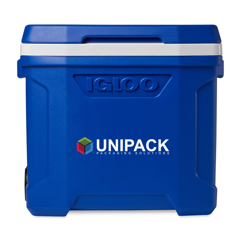 Igloo® Profile II 28 Qt Roller Cooler - White-Majestic Blue 1 Igloo® Profile II 28 Qt Roller Cooler - White-Majestic Blue 1