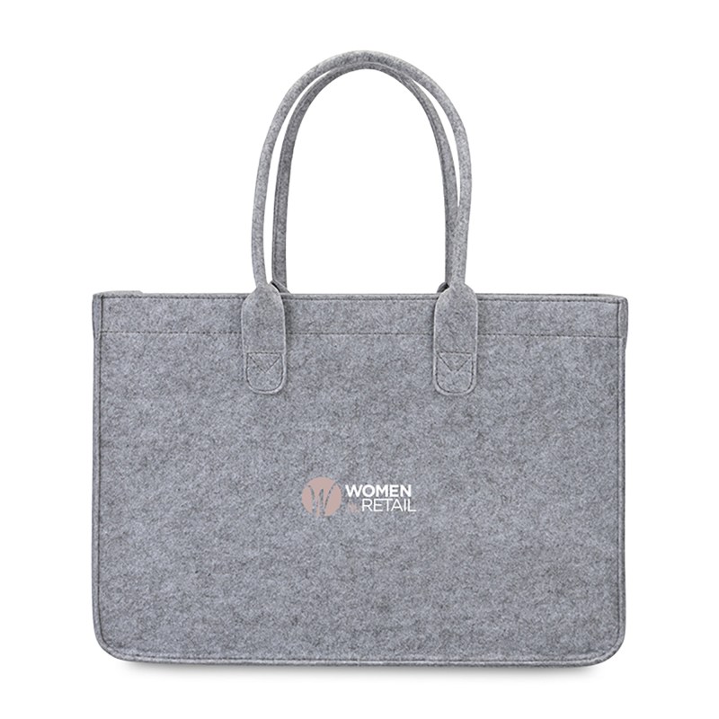 Out of The Woods® Felt Shopper Tote - Light Grey 1 Out of The Woods® Felt Shopper Tote - Light Grey 1