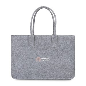 Out of The Woods® Felt Shopper Tote - Light Grey 1 Out of The Woods® Felt Shopper Tote - Light Grey 1
