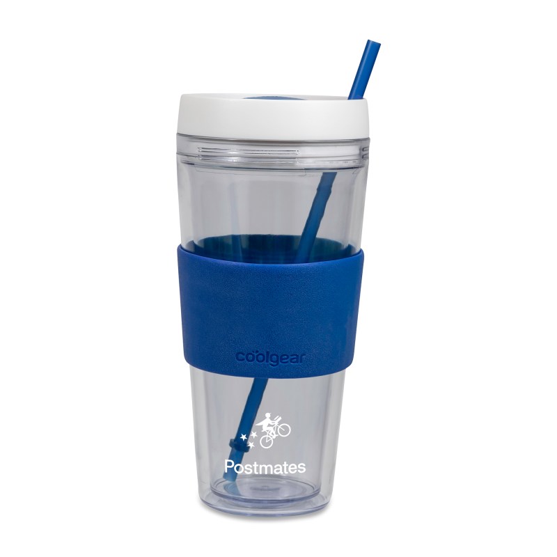 Cool Gear® Callisto Chiller Clear Straw Bottle - 24 Oz. - Blue 1 Cool Gear® Callisto Chiller Clear Straw Bottle - 24 Oz. - Blue 1