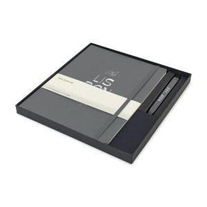 Moleskine X-Large Notebook and GO Pen Gift Set - Slate Grey - Slate Grey 1 Moleskine X-Large Notebook and GO Pen Gift Set - Slate Grey - Slate Grey 1